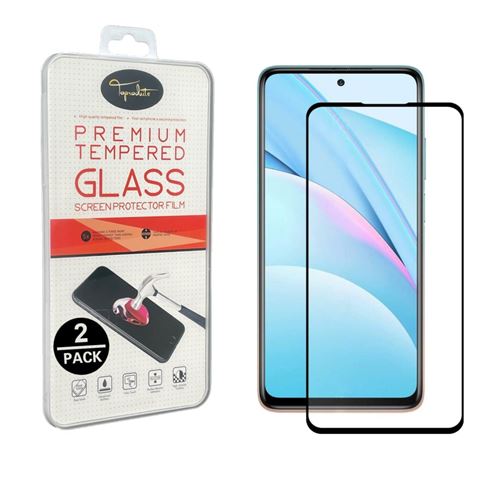 [2Pack] Film De Protection En Verre Trempé Bords Noir Pour Xiaomi Mi 10 Lite 5G [Toproduits®]