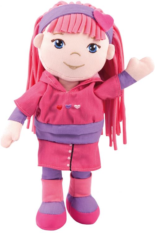 Bayer doudou poupée Rag Doll Soft Friends de Rag Doll Soft Friends rose 30cm