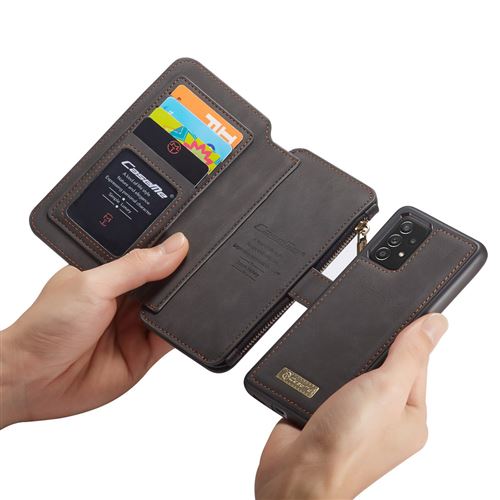 Étui luxe 2-en-1 à rabat pour Samsung Galaxy A52(s) (5G/4G) Noir CaseMe