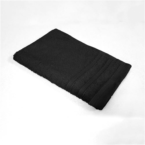 Serviette invite 30 x 50 cm eponge unie vitamine Noir