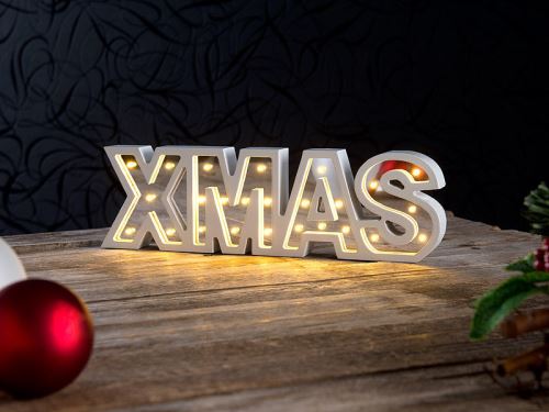 Miroir décoratif lumineux sans fil XMAS avec fonction minuteur