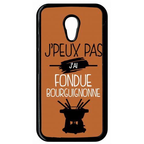 Coque j peux pas j ai fondue bourguignonne 7 compatible motorola moto g2 transparent