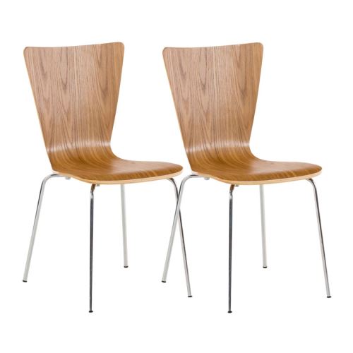 Lot de 2 chaises visiteur Aaron , Chêne