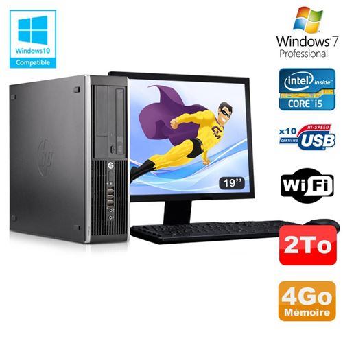 Pc hp elite 8300 sff i5-3470 3.2ghz 4go 2to graveur wifi w7 ecran 19' État correct - Hewlett-Packard reconditionné disponible sur Fnac