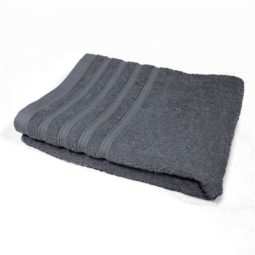 Drap de douche 70 x 130 cm eponge unie vitamine Anthracite