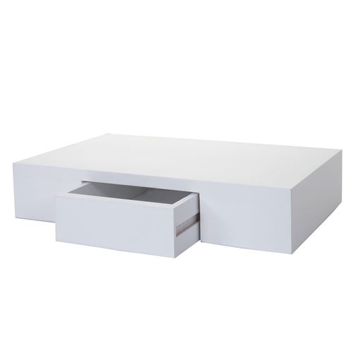 Mendler - Étagère murale Oise - Avec tiroir - 40cm - Blanc - Image 3