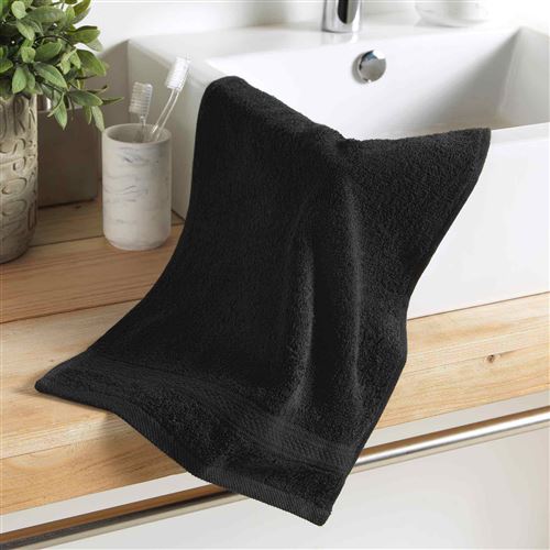 Serviette invite 30 x 50 cm eponge 500 grammes colors Noir