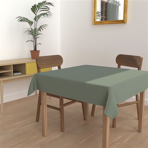 Nappe carré anti-tâches Alix - L 180 x l 180 cm - Vert