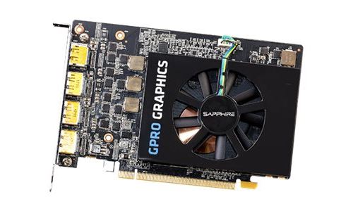 Sapphire gpro e9260 8 Go GDDR5 Brown Box PCI-E Quad DP DVI de 1 slot Active Fan w/Ball Bearing 80 W 1 x DP to SL Boîte Cable Brown passive