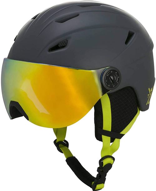 TECNOPRO Pulse JR S2 Visor HS-016 Casque de Ski pour Enfant Gris foncé Taille XS
