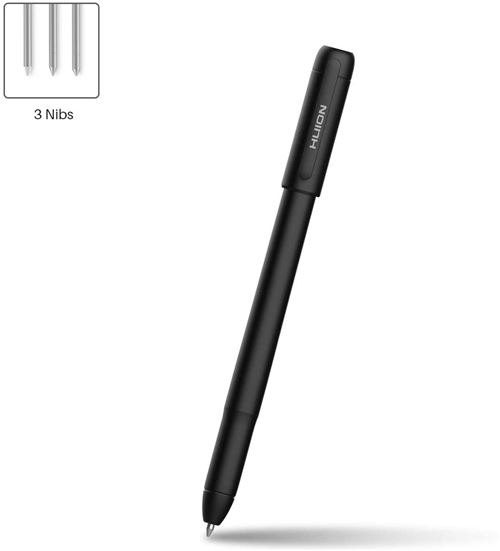 Tablette graphique Huion Scribo PW310 Stylus Pen sans pile 8192 Sensibilité à la pression, avec pointe EMR sans batterie, pointe d'encre gel, pointe à bille