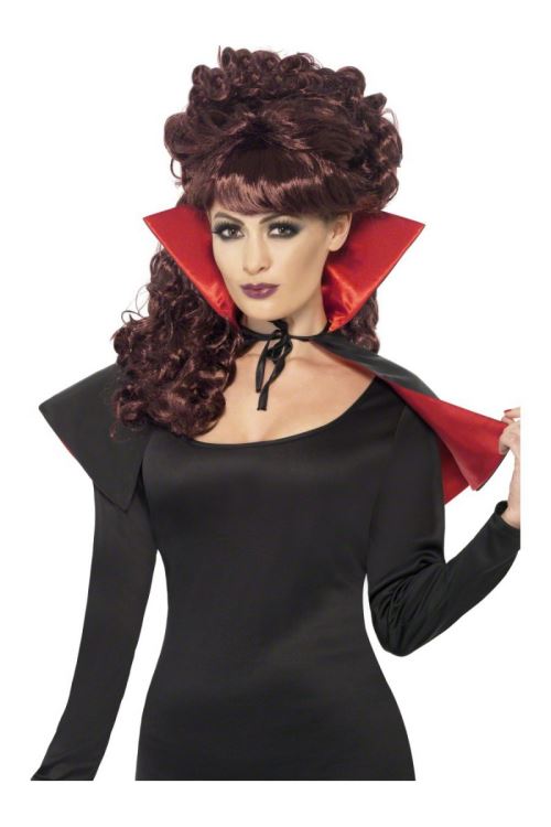 Mini cape de vampire rouge et noire