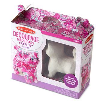 Melissa Doug Coffret Craft Decoupage Made Easy Chaton