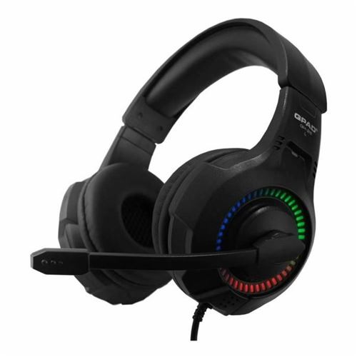 QPAD QH25 Gaming Micro-casque supra-auriculaire filaire 7.1 Surround noir, RVB