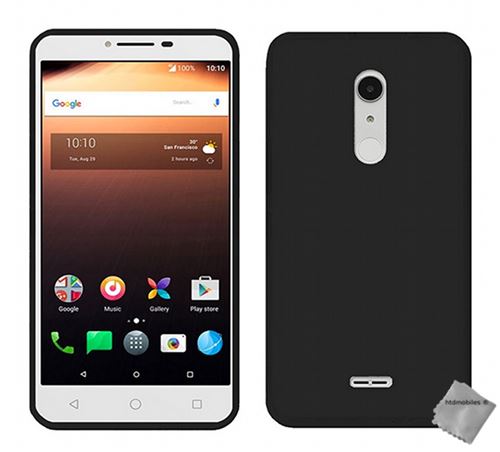 Housse etui coque pochette silicone gel fine pour Alcatel A3 XL avec film ecran - NOIR