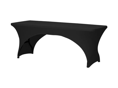 Housse extensible pour table rectangulaire - arqué - noir
