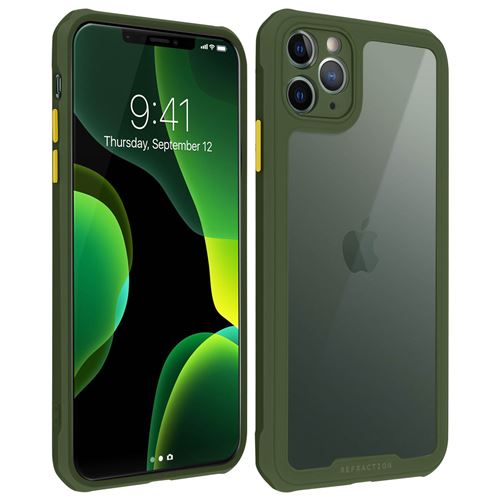 Coque iPhone 11 Pro Protection Bi-matière Coins renforcés - vert