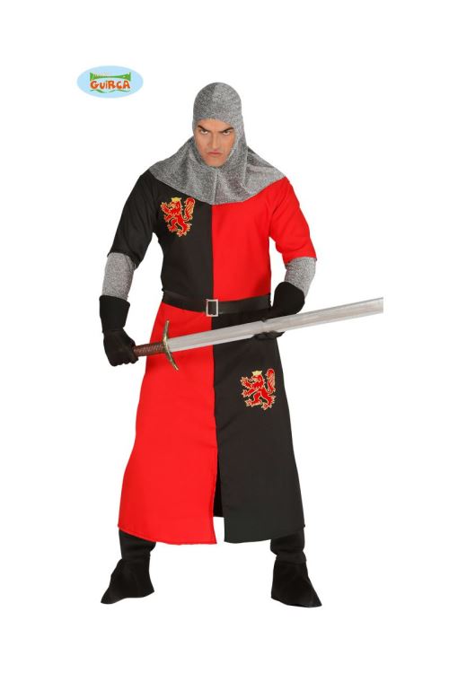 Costume Chevalier Médiéval Homme - Rouge / noir - L