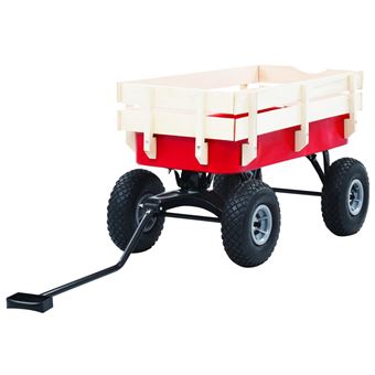 vidaXL Tuinwagen 150 kg rood - 1