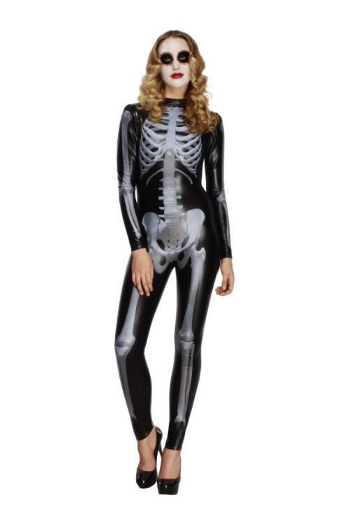 Costume fever justaucorps squelette m
