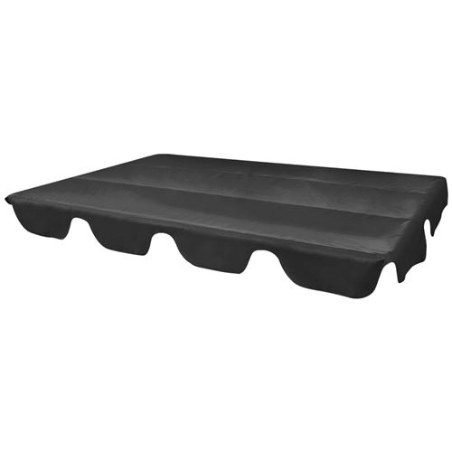 vidaXL Toit de rechange pour balançoire de jardin Noir 226x186 cm