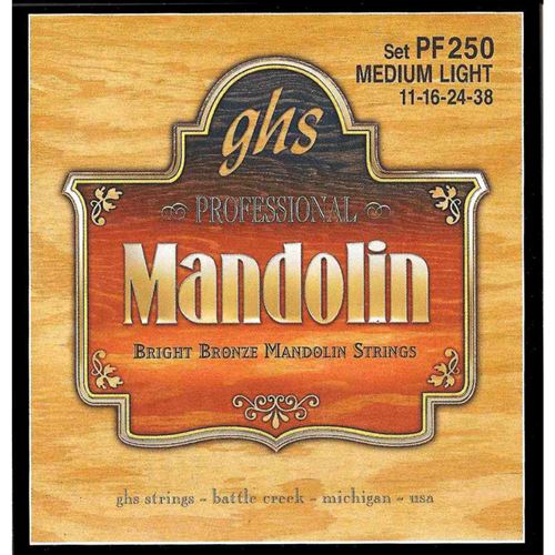 GHS PF250 - Jeu de cordes Bright Bronze Mandoline - Medium Light 11-38