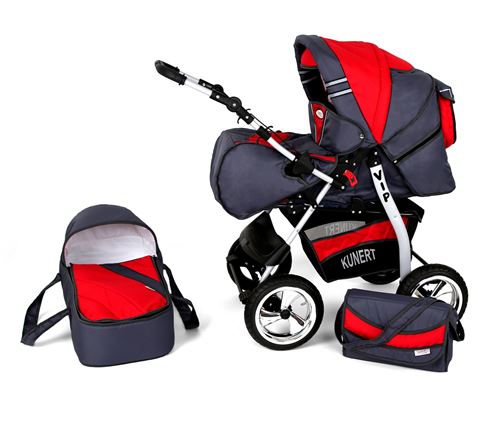 Poussette / Landau combiné 2en1 multifonctions bébé enfant 0-36m avec équipement Roues en caoutchouc Volver