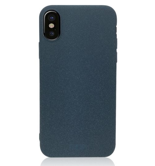 iPhone X Coque Protection TPU Bleu effet givré ALS48276