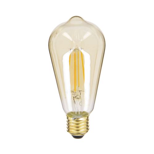 Ampoule LED déco Edison Vintage au verre ambré, culot E27, 7W cons. (50W eq.), 638 lumens, lumière blanc chaud