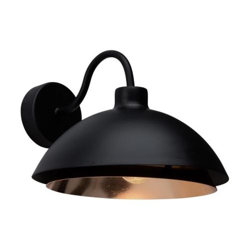 Applique murale double diffuseur Billy diametre 23 cm E14 14 W noir et cuivre