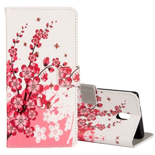 Nokia N6 Housse Etui Cuir PU Fleurs de Cerisier ALS54818
