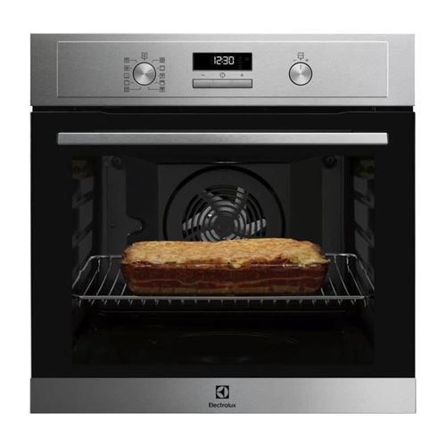 Electrolux Serie 600 ECF6P62X - Four - intégrable - niche - largeur : 56 cm - profondeur : 55 cm - hauteur : 60 cm - avec système auto-nettoyant - classe A+ - acier inoxydable
