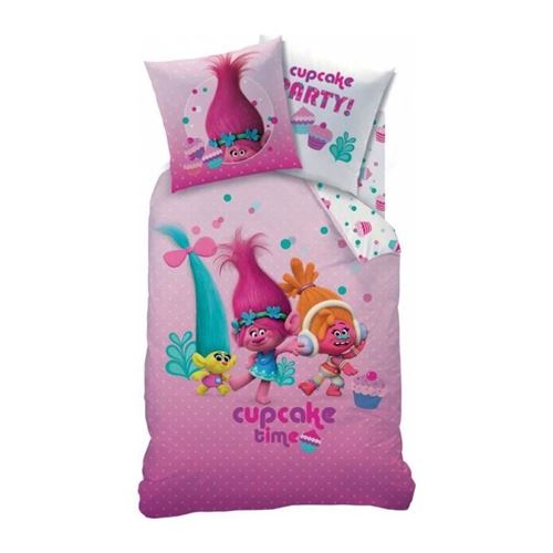 TROLLS Parure de Couette enfant 140 x 200 cm