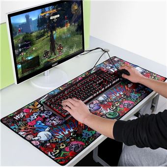 Tapis De Souris Gaming XXL 80 X 40 Cm – épaisseur 3 Mm – Surface Lisse, Base Antidérapante – Design Lotus Zen – Bureau/jeux