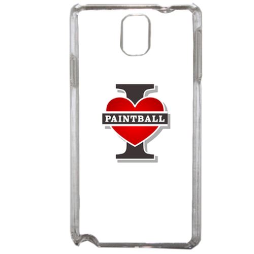 Coque I Love Paintball Compatible Samsung Galaxy Note3 Transparent