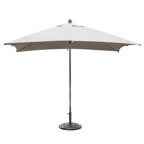 Parasol carré 2.75 x 2.75 m couleur blanc avec mât en aluminium Milano