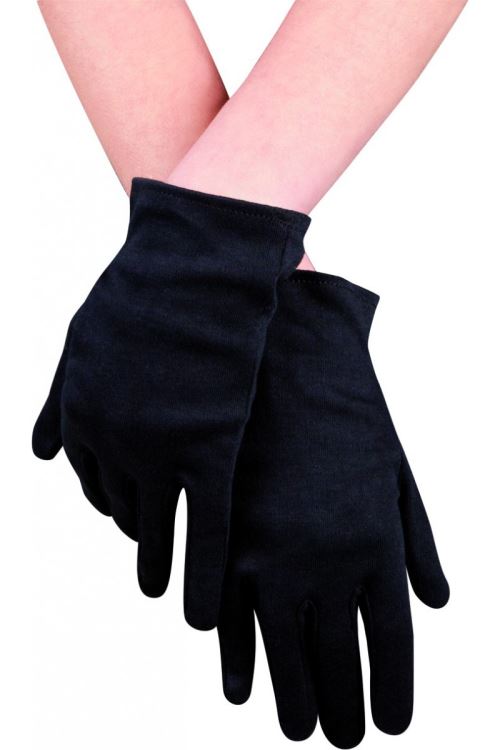 Gants polyester adulte noirs