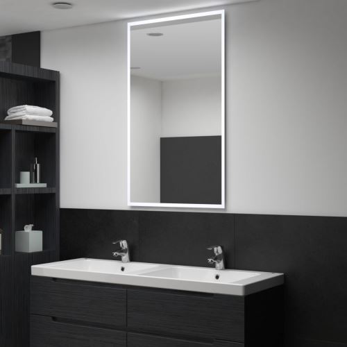 Miroir mural à LED pour salle de bains 60 x 100 cm