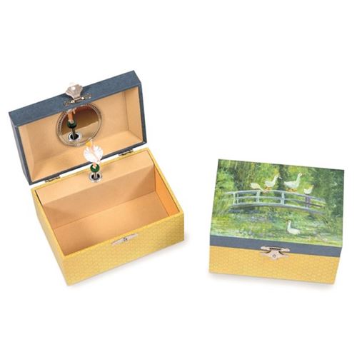 Coffret à bijoux musical en bois - le pont des oies