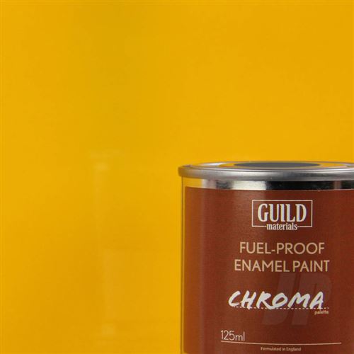 Peinture Chroma Gloss Enamel (résistant Carburant) Cub Yellow (pot 125ml) - Guild Materials
