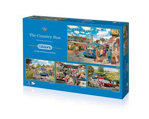 Puzzle 500 Pièces : 4 Puzzles - Trevor Mitchell : The Country Bus, Gibsons