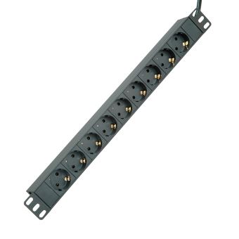 Roline 19071621 48,26 cm (19 ) Barre multiprise 9 Prises, 2 m Noir - 1