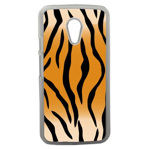Coque Motif Tigre Compatible Motorola Moto G2 Transparent