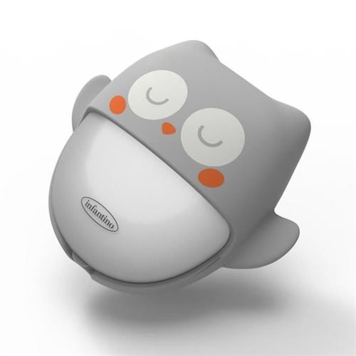 Infantino Gris Veilleuse Hibou Rechargeable 2-En-1 E Usb Murale - Image 1