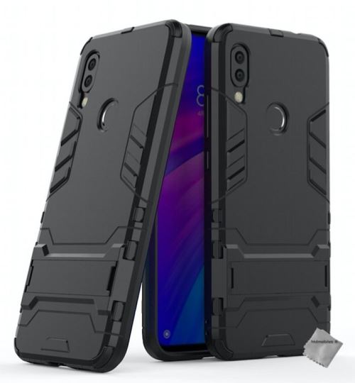 Housse etui coque rigide anti choc pour Xiaomi Redmi 7 avec film ecran - NOIR