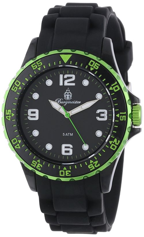 Burgmeister - BM605-622A - Montre Homme - Quartz Analogique - Bracelet Silicone Noir