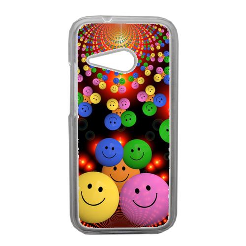 Coque Smiley Mania Compatible Htc One Mini 2 Transparent