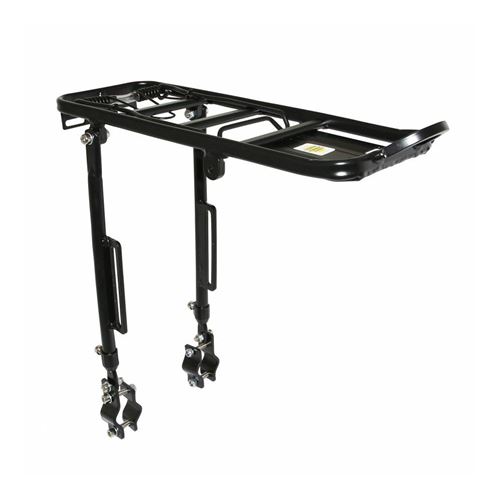 Porte bagage velo arriere a tringles p2r alu noir reglable 29-27.5-26'' fixation sur haubans par colliers