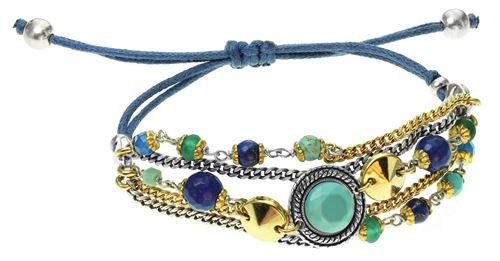Luce : bracelet macramé multirangs - franck herval