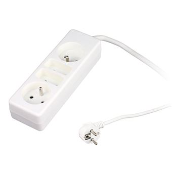 Zenitech - Bloc multiprise 2 prises 6A + 2 prises 16A 2P+T - Blanc - 1